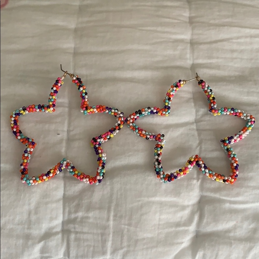 Bauble Bar beaded star earrings.